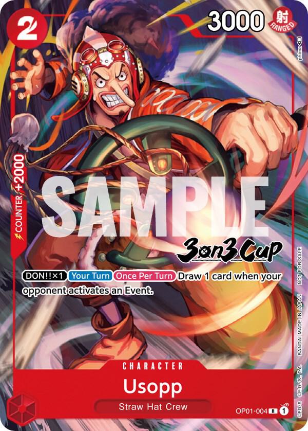 Usopp [3-on-3 Cup] [Participant] (One Piece Promotion Cards)(OP01-004)(R)