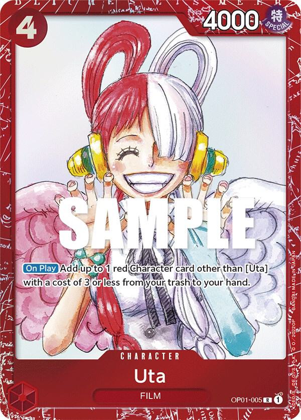 Uta [Premium Card Collection -ONE PIECE FILM RED Edition-] [Foil] (One Piece Promotion Cards)(OP01-005)(R)
