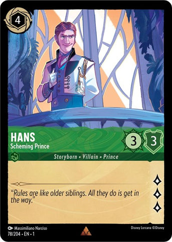 Hans - Scheming Prince - Cold Foil (The First Chapter)(1-078/204)(R)