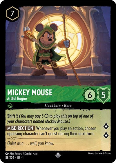 Mickey Mouse - Artful Rogue - Cold Foil (The First Chapter)(1-088/204)(SR)