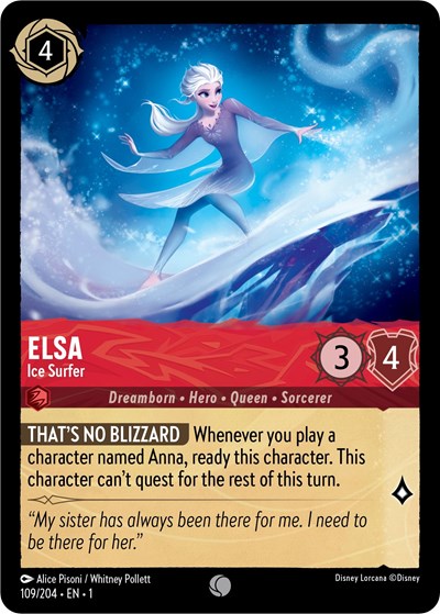 Elsa - Ice Surfer - Cold Foil (The First Chapter)(1-109/204)(C)
