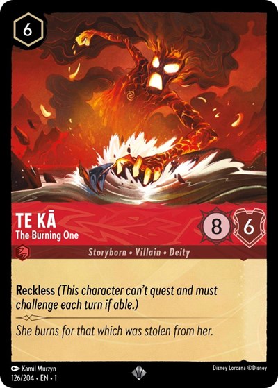 Te Ka - The Burning One - Cold Foil (The First Chapter)(1-126/204)(SR)