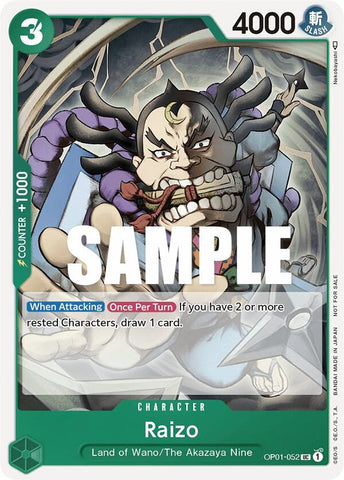 Raizo [Event Pack Vol. 2] (One Piece Promotion Cards)(OP01-052)(PR)