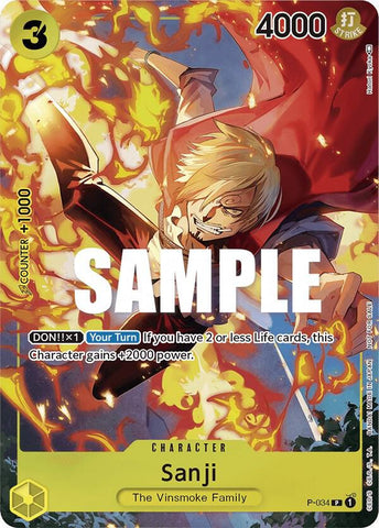Sanji [Event Pack Vol. 2] [Foil] (One Piece Promotion Cards)(P-034)(PR)