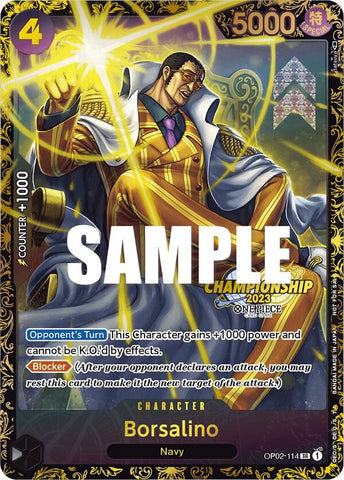 Borsalino [Championship 2023] [Foil] (One Piece Promotion Cards)(OP02-114)(PR)