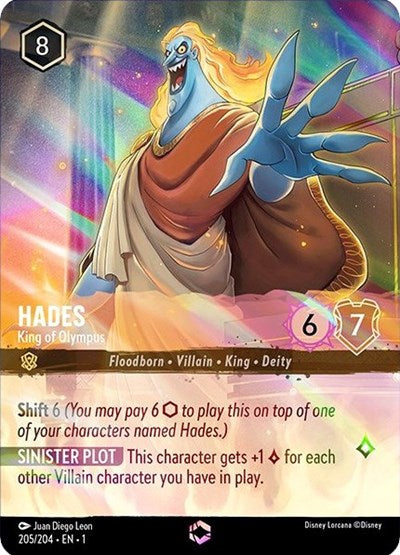 Hades - King of Olympus (Enchanted) - Holofoil (The First Chapter)(1-205/204)(E)