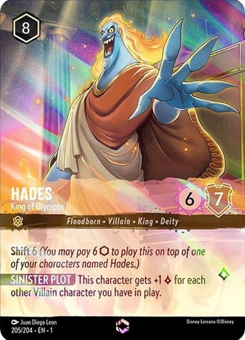 Hades - King of Olympus (Enchanted) - Holofoil (The First Chapter)(1-205/204)(E)