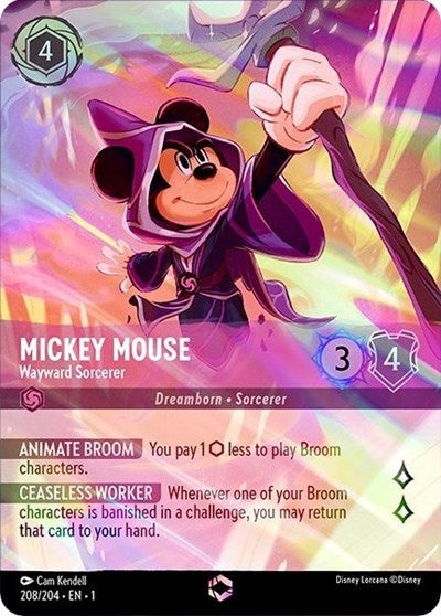 Mickey Mouse - Wayward Sorcerer (Enchanted) - Holofoil (The First Chapter)(1-208/204)(E)