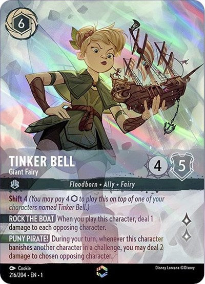 Tinker Bell - Giant Fairy (Enchanted) - Holofoil (The First Chapter)(1-216/204)(E)