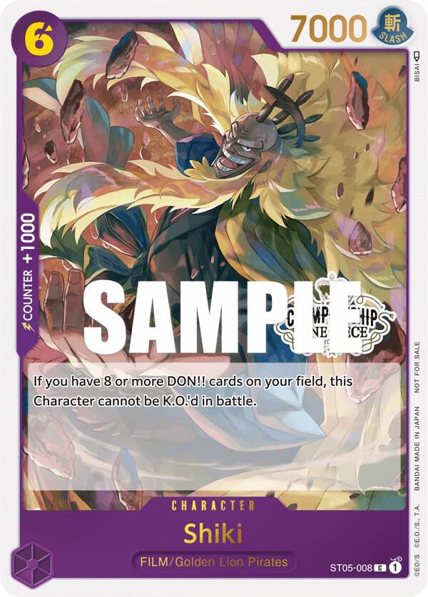 Shiki [Store Championship Participation Pack Vol. 2] [Foil] (One Piece Promotion Cards)(ST05-008)(PR)