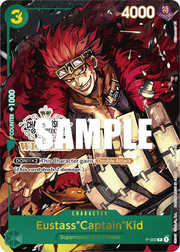 Eustass"Captain"Kid [Store Championship Vol. 2 Winner] [Foil] (One Piece Promotion Cards)(P-003)(PR)