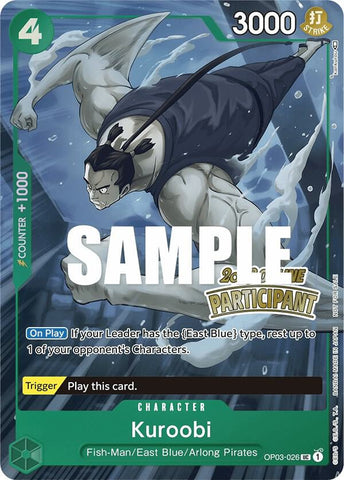 Kuroobi [Online Regional 2023] [Participant] [Foil] (One Piece Promotion Cards)(OP03-026)(PR)