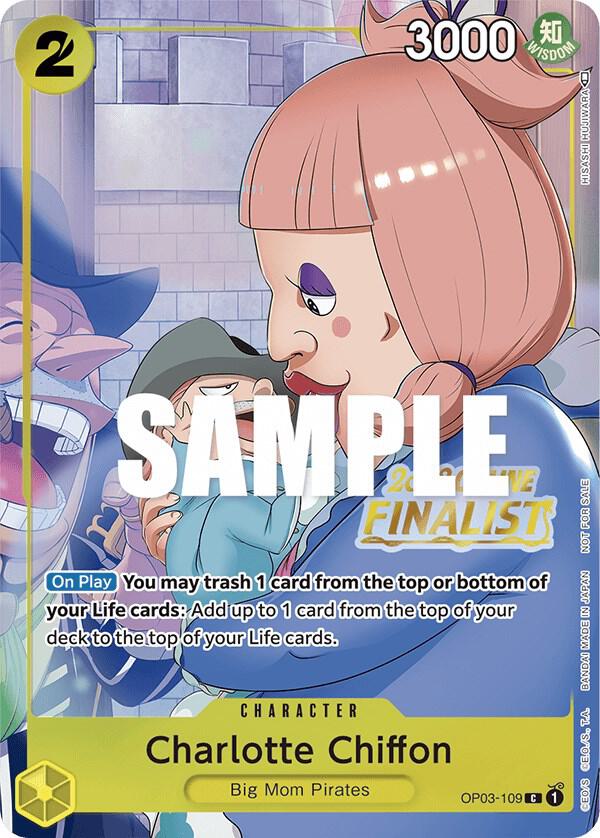 Charlotte Chiffon [Online Regional 2023] [Finalist] [Foil] (One Piece Promotion Cards)(OP03-109)(PR)