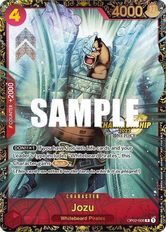 Jozu [Championship 2023] [Foil] (One Piece Promotion Cards)(OP02-008)(PR)