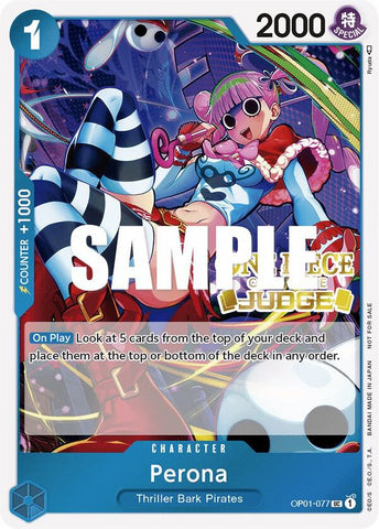Perona [Judge Pack Vol. 2] [Foil] (One Piece Promotion Cards)(OP01-077)(PR)