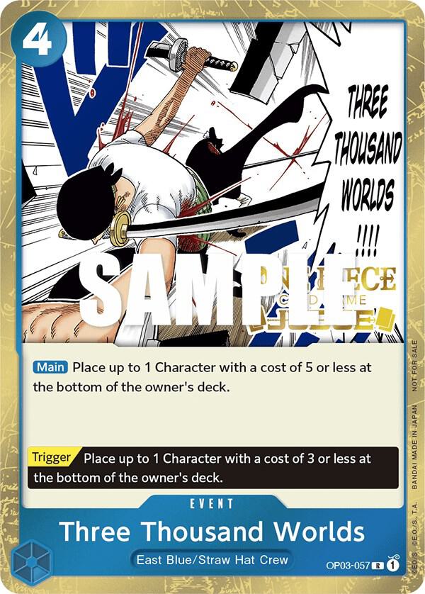 Three Thousand Worlds [Judge Pack Vol. 2] [Foil] (One Piece Promotion Cards)(OP03-057)(PR)