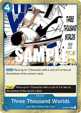 Three Thousand Worlds [Judge Pack Vol. 2] [Foil] (One Piece Promotion Cards)(OP03-057)(PR)