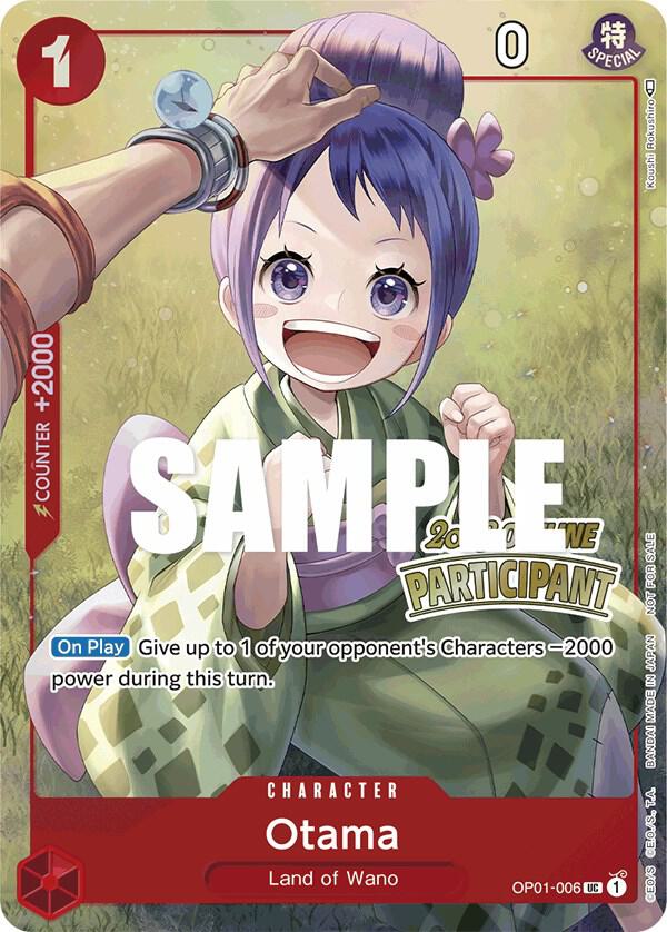 Otama [Offline Regional 2023] [Participant] [Foil] (One Piece Promotion Cards)(OP01-006)(PR)
