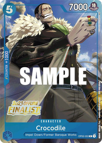 Crocodile [Offline Regional 2023] [Finalist] [Foil] (One Piece Promotion Cards)(OP02-053)(PR)