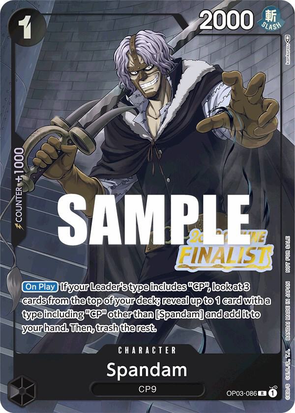 Spandam [Offline Regional 2023] [Finalist] [Foil] (One Piece Promotion Cards)(OP03-086)(PR)