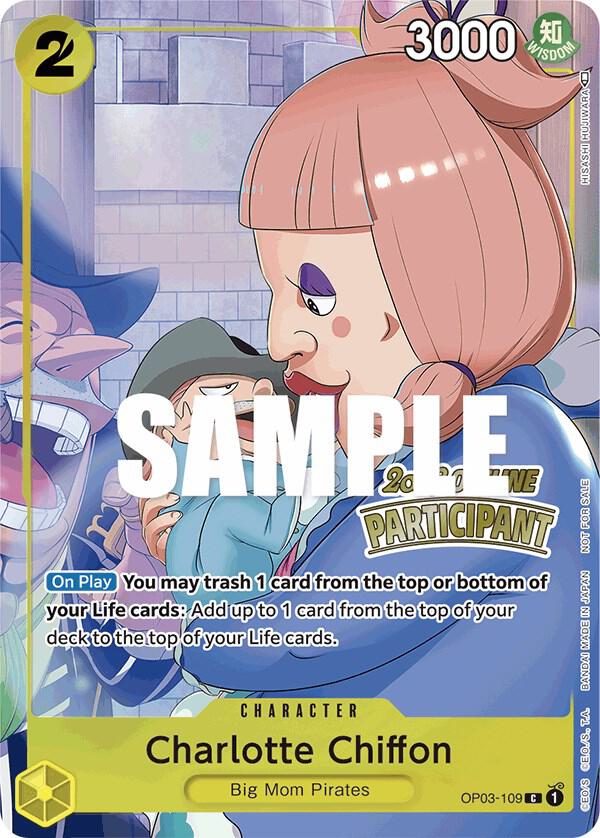 Charlotte Chiffon [Offline Regional 2023] [Participant] [Foil] (One Piece Promotion Cards)(OP03-109)(PR)