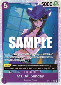 Ms. All Sunday - Foil (Kingdoms of Intrigue)(OP04-064)(SR)