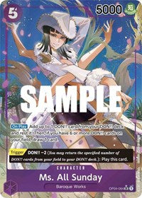 Ms. All Sunday - Alternate Art - Foil (Kingdoms of Intrigue)(OP04-064)(SR)