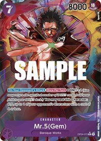 Mr.5 (Gem) - Alternate Art - Foil (Kingdoms of Intrigue)(OP04-072)(R)