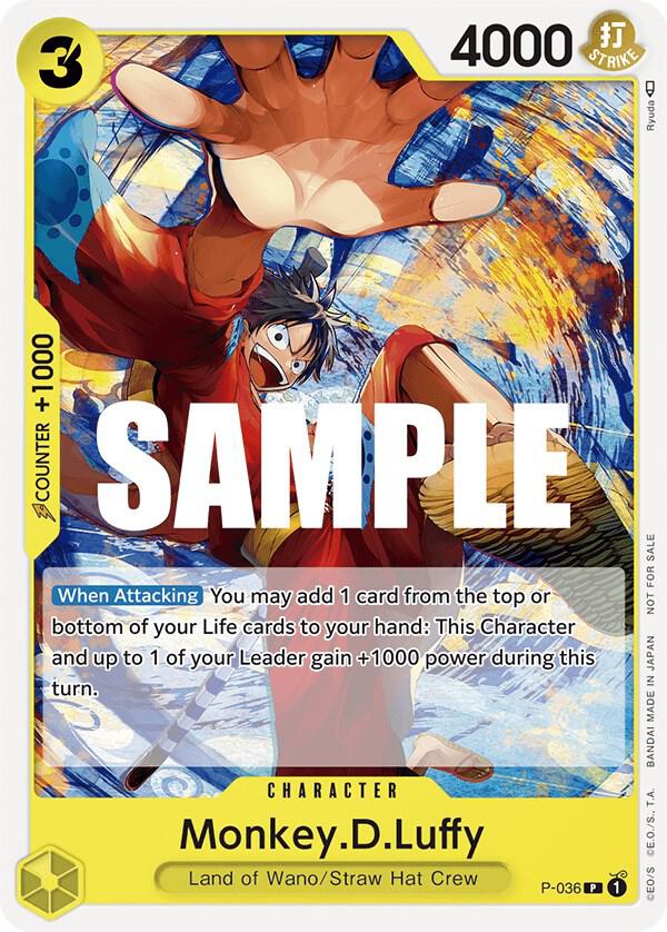 Monkey.D.Luffy [Pre-Release Tournament] (One Piece Promotion Cards)(P-036)(PR)