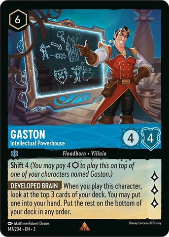 Gaston - Intellectual Powerhouse - Cold Foil (Rise of the Floodborn)(2-147/204)(R)