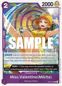 Miss.Valentine(Mikita) - Foil (Kingdoms of Intrigue)(OP04-066)(R)