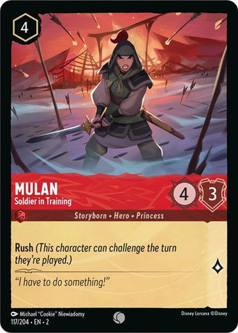 Mulan - Soldier in Training - Cold Foil (Rise of the Floodborn)(2-117/204)(C)