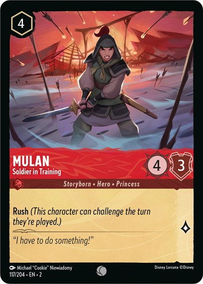 Mulan - Soldier in Training (Rise of the Floodborn)(2-117/204)(C)