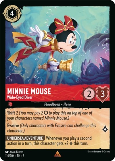 Minnie Mouse - Wide-Eyed Diver - Cold Foil (Rise of the Floodborn)(2-114/204)(R)
