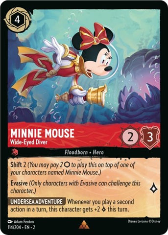 Minnie Mouse - Wide-Eyed Diver - Cold Foil (Rise of the Floodborn)(2-114/204)(R)