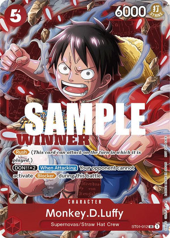 Monkey.D.Luffy [Winner Pack Vol. 5] [Foil] (One Piece Promotion Cards)(ST01-012)(SR)