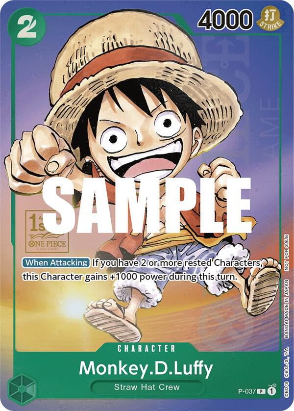 Monkey.D.Luffy (037) [1st Anniversary Tournament] [Foil] (One Piece Promotion Cards)(P-037)(PR)