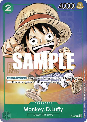 Monkey.D.Luffy (037) [1st Anniversary Tournament] [Foil] (One Piece Promotion Cards)(P-037)(PR)
