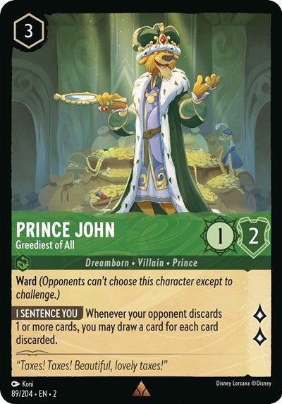 Prince John - Greediest of All - Cold Foil (Rise of the Floodborn)(2-089/204)(R)