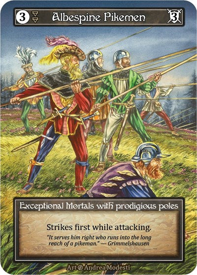 Albespine Pikemen - Foil (Beta)(EX)