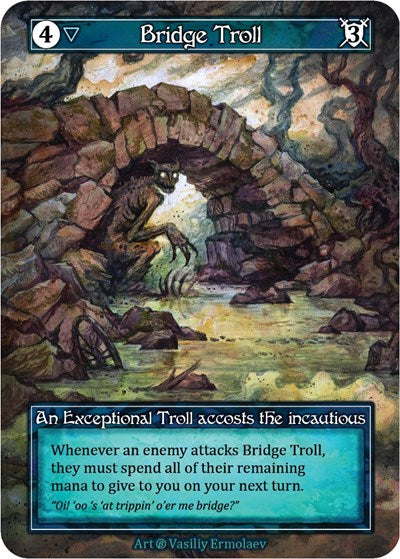 Bridge Troll - Foil (Beta)(EX)
