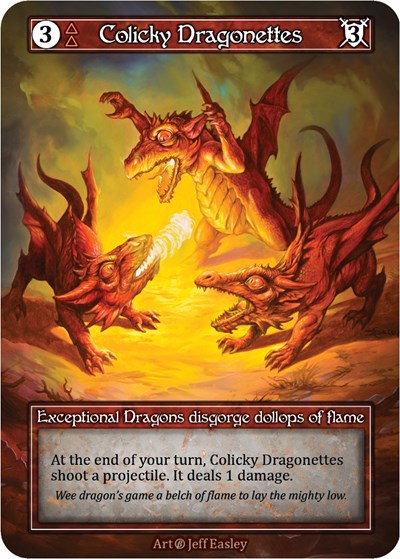 Colicky Dragonettes - Foil (Beta)(EX)