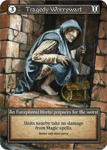 Tragedy Worrywart - Foil (Beta)(EX)