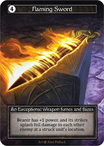 Flaming Sword - Foil (Beta)(EX)