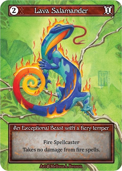 Lava Salamander - Foil (Beta)(EX)