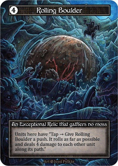 Rolling Boulder - Foil (Beta)(EX)
