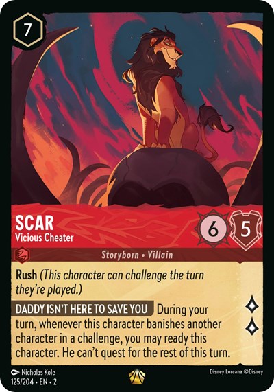 Scar - Vicious Cheater (Rise of the Floodborn)(2-125/204)(L)