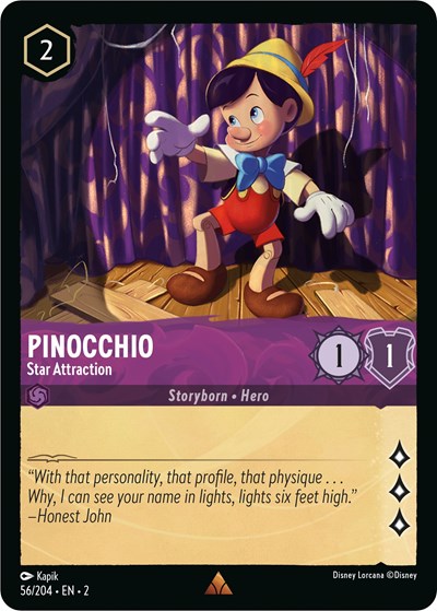 Pinocchio - Star Attraction - Cold Foil (Rise of the Floodborn)(2-056/204)(R)