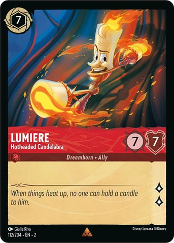 Lumiere - Hotheaded Candelabra - Cold Foil (Rise of the Floodborn)(2-112/204)(R)
