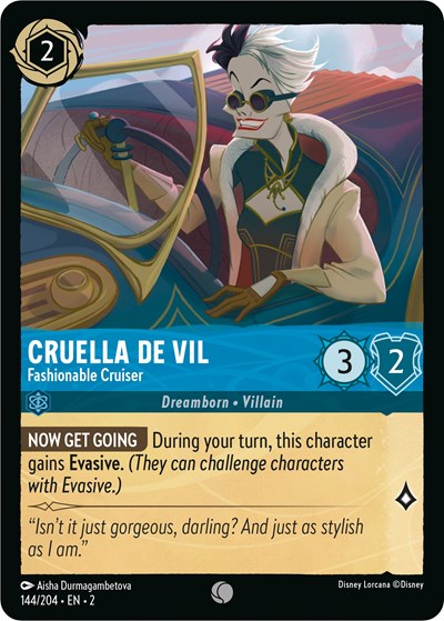 Cruella De Vil - Fashionable Cruiser (Rise of the Floodborn)(2-144/204)(C)